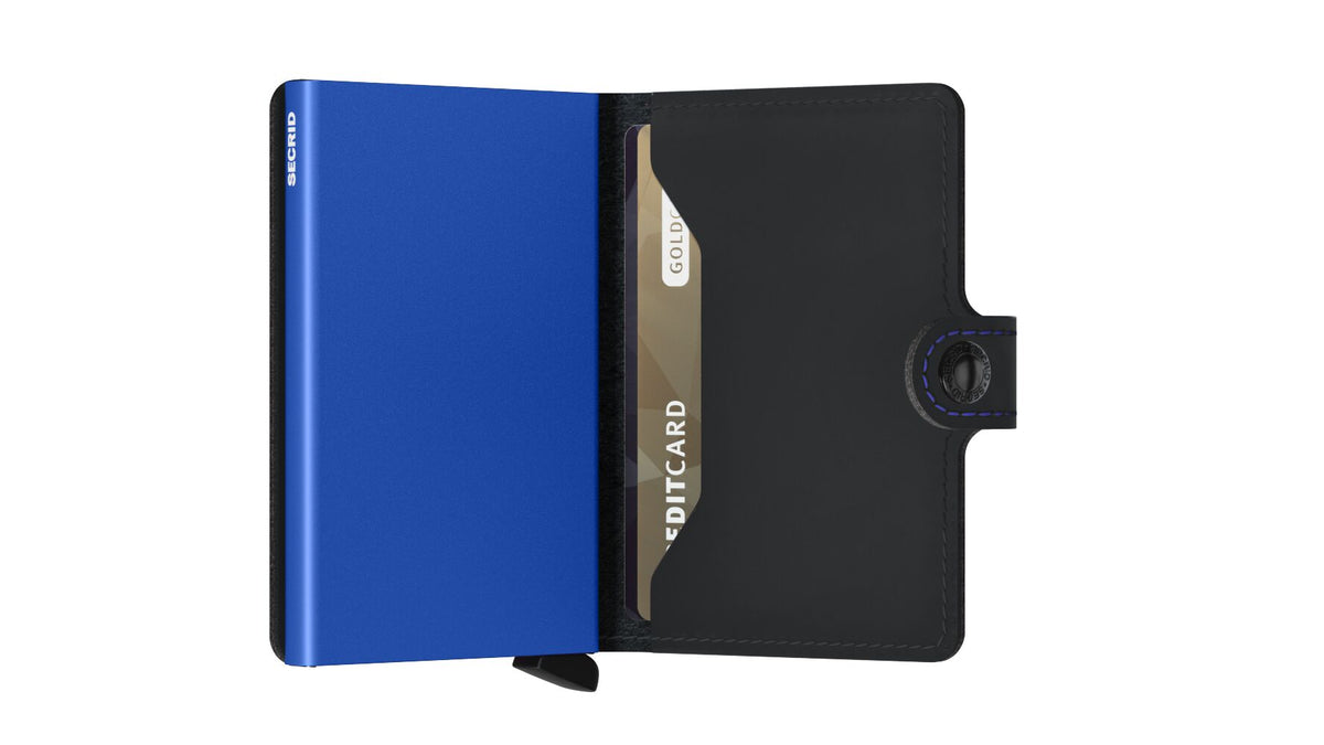 Secrid - Miniwallet Matte (Zwart & Blauw)