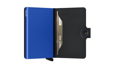 Secrid - Miniwallet Matte (Zwart & Blauw)