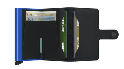 Secrid - Miniwallet Matte (Zwart & Blauw)