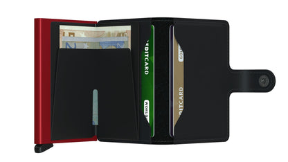 Secrid - Miniwallet Matte (Zwart & Rood)