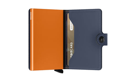 Secrid - Miniwallet Matte (Nacht Blauw & Oranje)