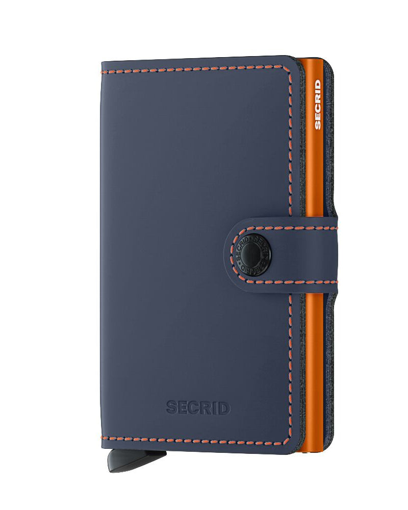 Secrid - Miniwallet Matte (Nacht Blauw & Oranje)
