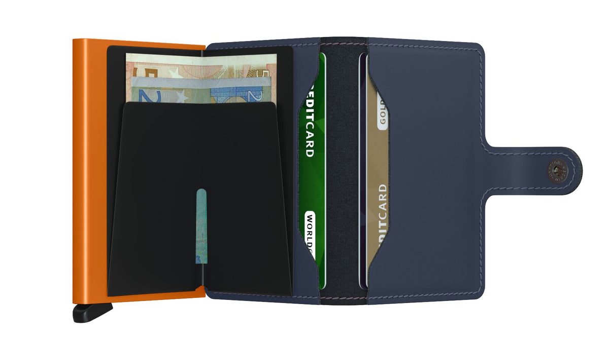 Secrid - Miniwallet Matte (Nacht Blauw & Oranje)