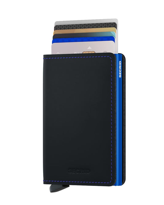 Secrid - Slimwallet Matte (Zwart & Blauw)