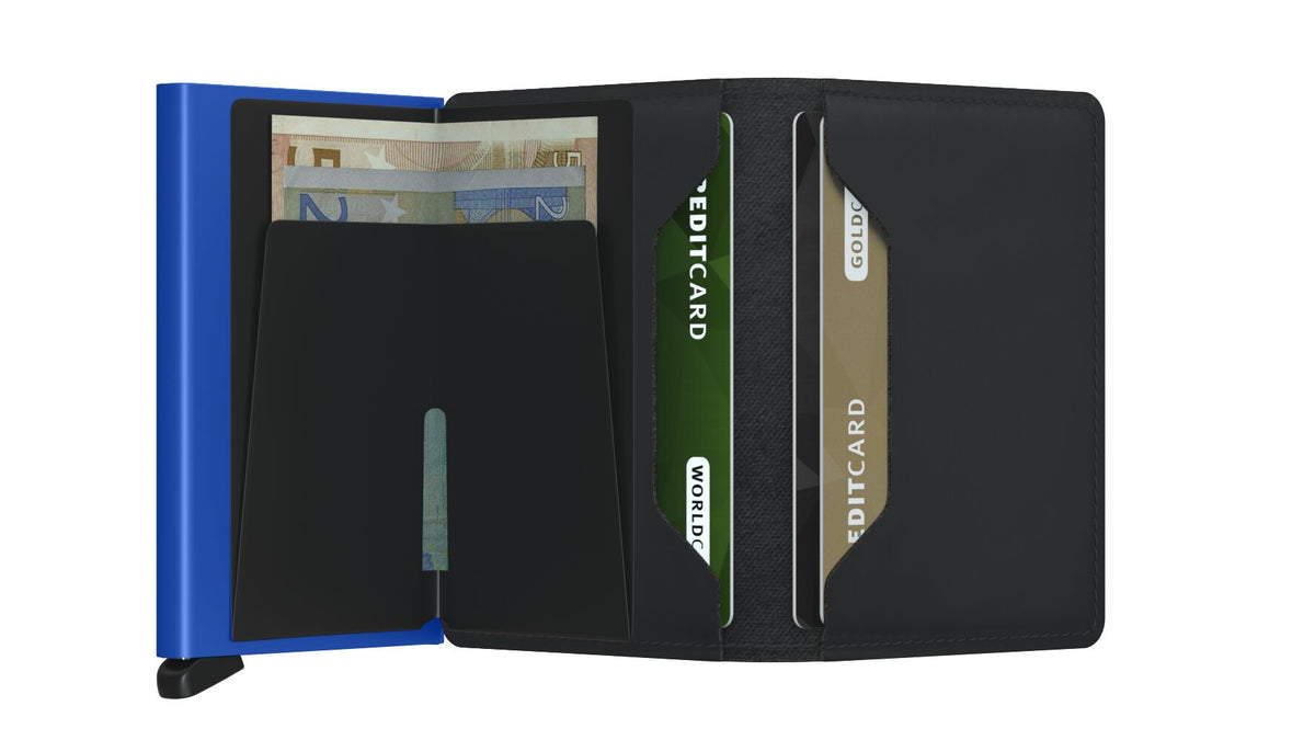 Secrid - Slimwallet Matte (Zwart & Blauw)