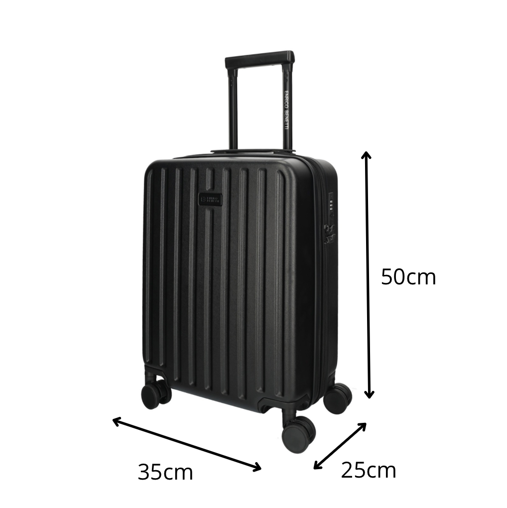 Enrico Benetti - Portland Handbagage (Zwart) | 50x35x25cm