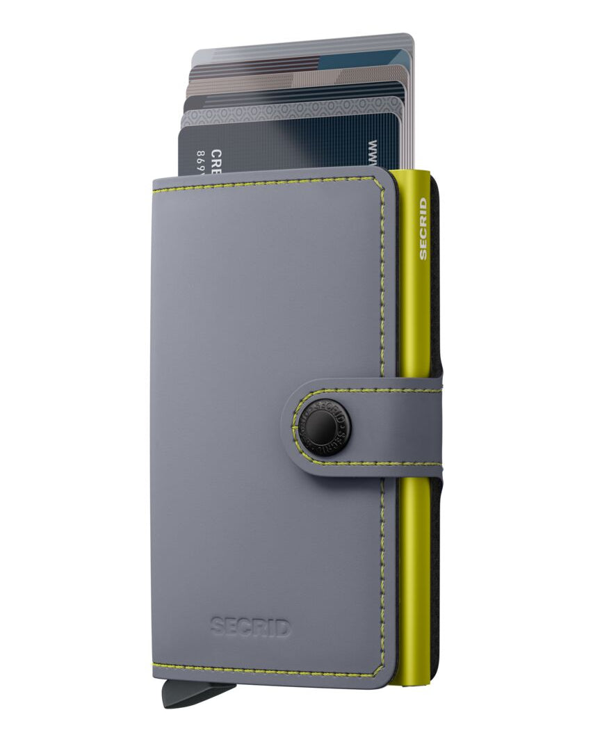 Secrid - Miniwallet Matte (Grijs & Lime Groen)