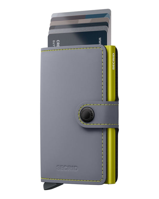 Secrid - Miniwallet Matte (Grijs & Lime Groen)